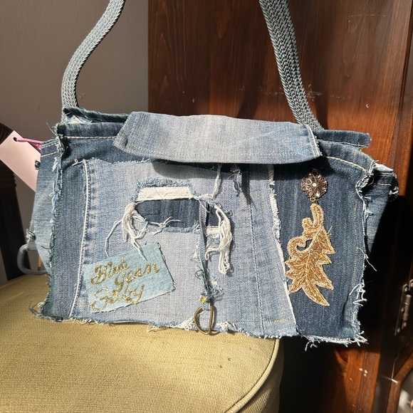 BRAND NEW Blue Jean Baby Custom and Handmade Denim shoulder bag - Picture 2 of 8